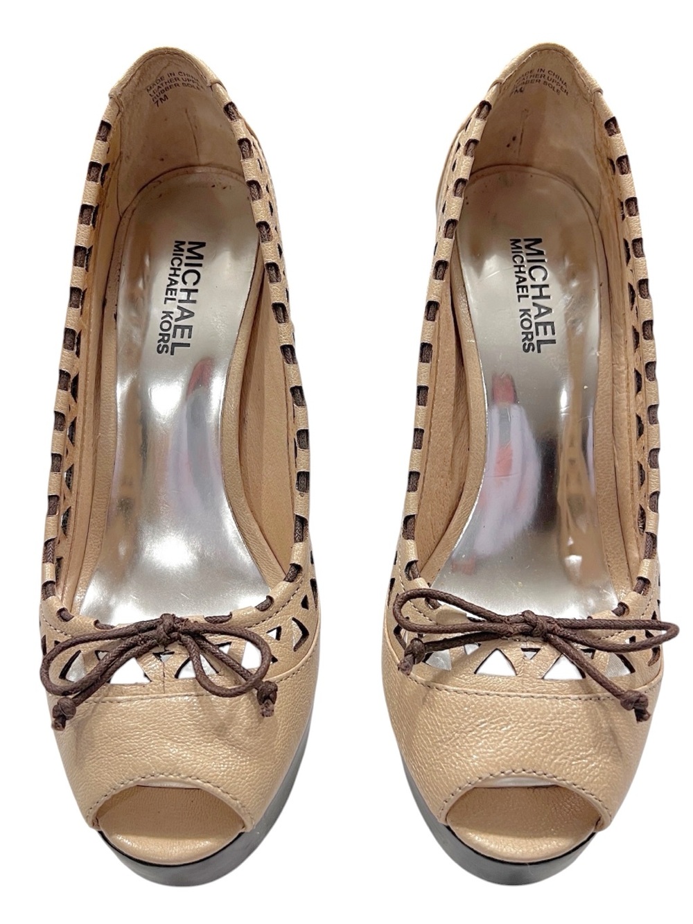 Michael Kors Naples Peep Toe Cutout Heels